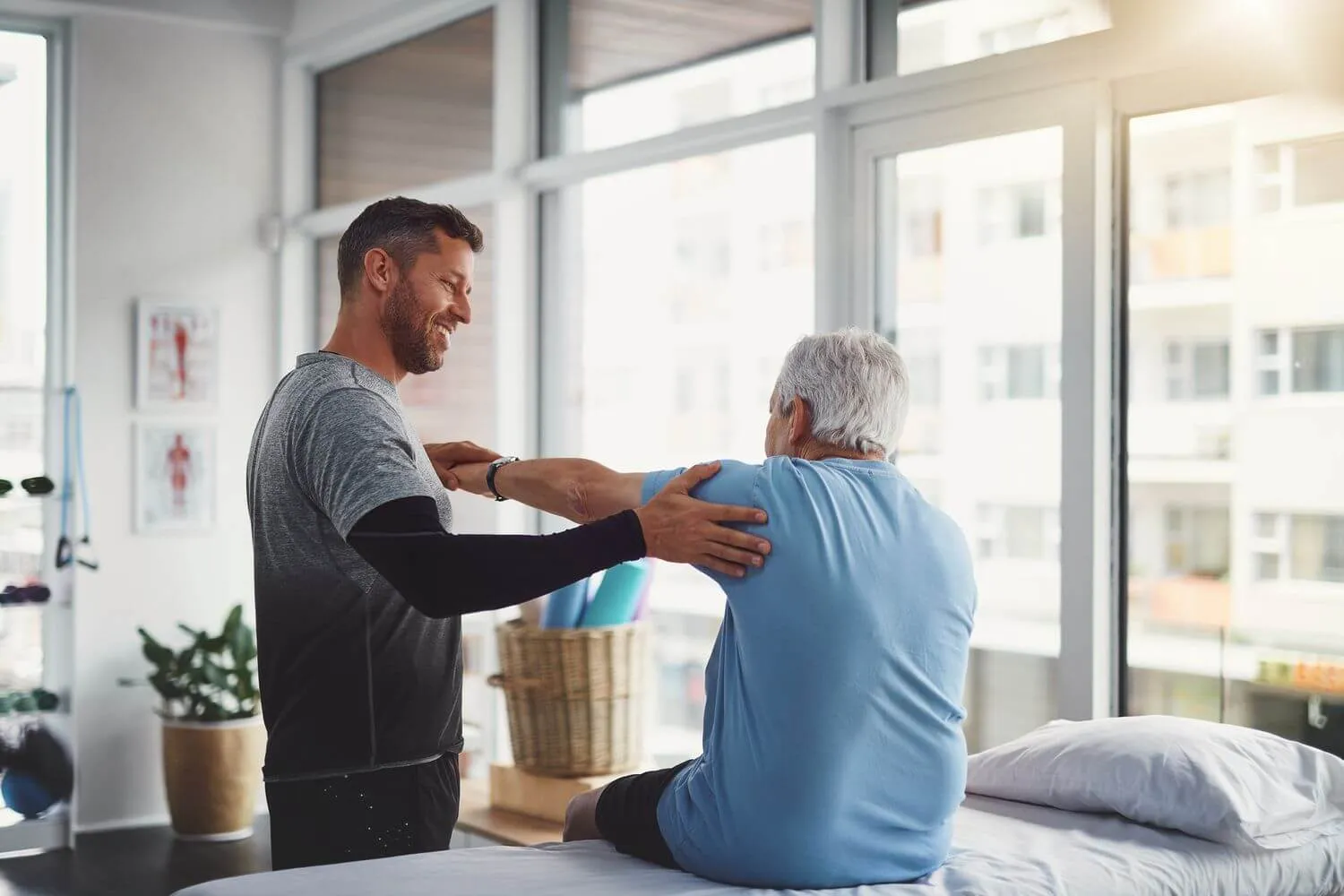 Therapist working one on one with a patient
